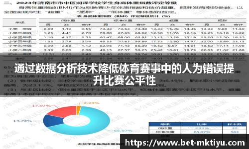 通过数据分析技术降低体育赛事中的人为错误提升比赛公平性